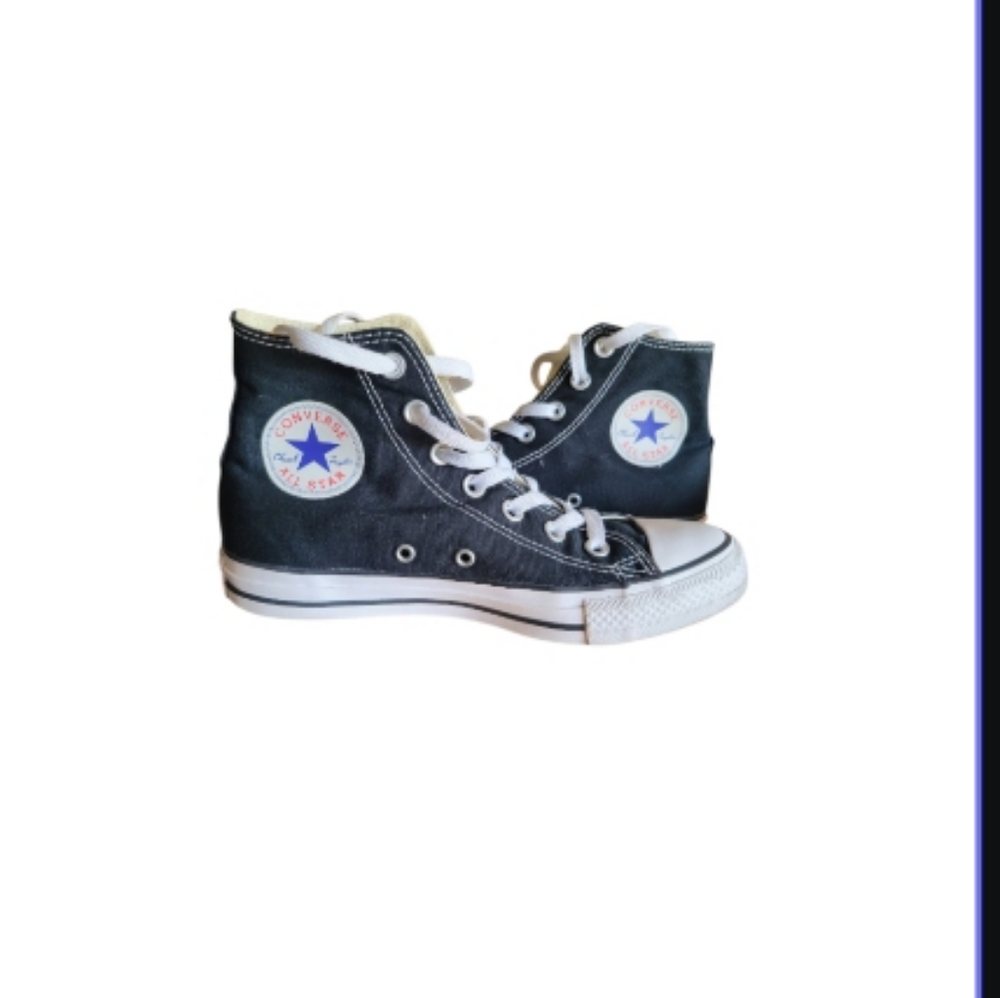 Converse All Star Chuck Taylor White Black Hi Top Athletic Sneaker Shoe Women 7